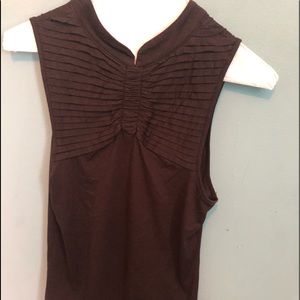 Zara Brown Sleevless Top
